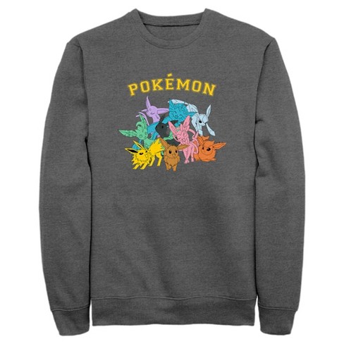 Men's Pokemon Eeveelutions Sweatshirt - Charcoal Heather - 2X Large