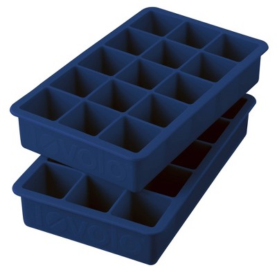 Tovolo Set of 2 Perfect Cube Ice Tray Set Deep Indigo