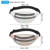 Unique Bargains 80s Women's Adjustable Strap Waterproof Ample Storage Fanny Pack 2 Pcs - 2 of 4