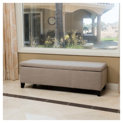 Lucinda Fabric Storage Ottoman Bench - Christopher Knight Home