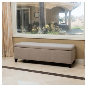Lucinda Fabric Storage Ottoman Bench - Christopher Knight Home - 1 of 4