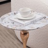 NicBex Mermaid Tail Round End Table Living Room, Metal Pedestal Side Table with Tray Top, Modern Bedroom Nightstand, Small Coffee Table, Small Table - 2 of 4