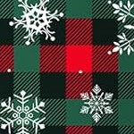 red green plaid snowflake