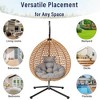 Gulches U_STYLE Hanging Egg Chair with Stand - Sturdy Iron Frame, HDPE Rattan Weave, Removable Cushion, Foldable Design - 4 of 4