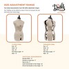 Dritz Small Double Designer Dress Form: Adjustable Dressmaking Mannequin, Beige, Adult Assembly Required - 3 of 4
