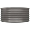 vidaXL Garden Planter – Robust Powder-Coated Steel Construction – Gray Round Planter for Outdoor Gardens, Patios, and Balconies– Rust - 3 of 4