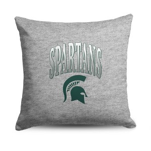 NCAA Michigan State Spartans 16" Heather Gray Sweatshirt Pillow - 1 of 4