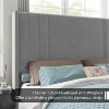 AMERLIFE Velvet Upholstered Platform Bed with Vertical Channel Tufted Headboard/Wingback - 3 of 4