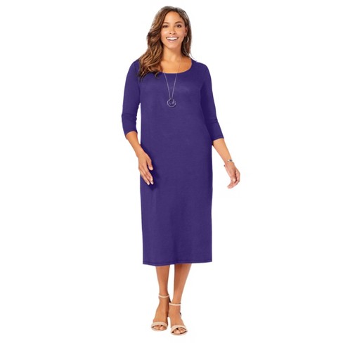 Jessica London Women's Plus Knit T-shirt W - Midnight Violet : Target