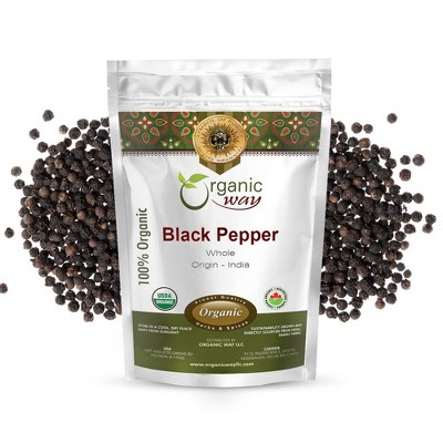 Organic Way Black Pepper Whole 4 Oz