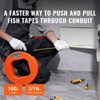 VEVOR Fish Tape, 100 ft, 3/16-inch, Fiberglass Cable Guide with Enhanced Casing and Grip, User-Friendly Wire Routing Instrument, Orange - 3 of 4