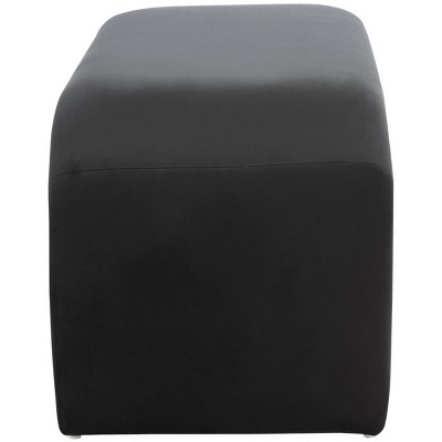Tenko Black Velvet Modern Glam Bedroom Bench