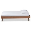 Twin Rina Wood Platform Bed Frame Walnut - Baxton Studio - 2 of 4