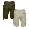 Galaxy By Harvic 2-Pack Men's Vintage Cotton Cargo Belted Shorts (Sizes, 30-42) - 2 of 3