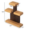 Vintiquewise 3-Tier Wooden Jewelry Display Stand Rustic Organizer for Necklace Bracelet Watch Bangle Ring & Earring with a Sturdy Natural Wood Base - 4 of 4