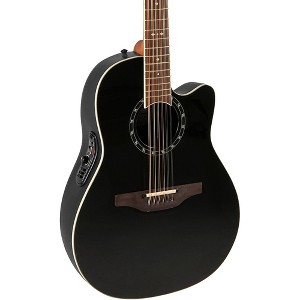 Ovation 2751AX-5-G Pro Series Standard Balladeer Deep Contour 12-String Acoustic-Electric Guitar Black - 1 of 4