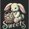 Sweets Bunny WIth Candy Basket   Boy's Long Sleeve Hoodie - 2 of 2