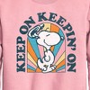 Boys' - Peanuts - Keep On Graphic Long Sleeve Fleece Sweatshirt - 2 of 4
