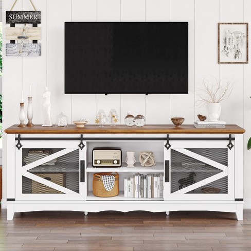 Farmhouse Tv Stand 75 Inch Entertainment Center Target