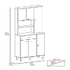 CAVINAS Kitchen Pantry Cabinet,Tall Cabinet with 2 Open Shelves,1 Drawer,6 Covered Door Panels,10 Shelves,Storage Cabinet for Kitchen,Dining - 3 of 4
