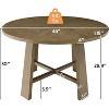 AMERLIFE 46" Round Solid Wood Dining Table,Mid-Century Kitchen & Lining Room Furniture - 2 of 4