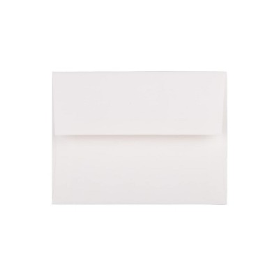 JAM Paper A2 Strathmore Invitation Envelopes 4.375 x 5.75 Bright White Linen 66670I