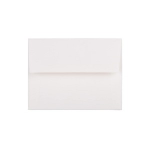 JAM Paper A2 Strathmore Invitation Envelopes 4.375 x 5.75 Bright White Linen 66670I - 1 of 4