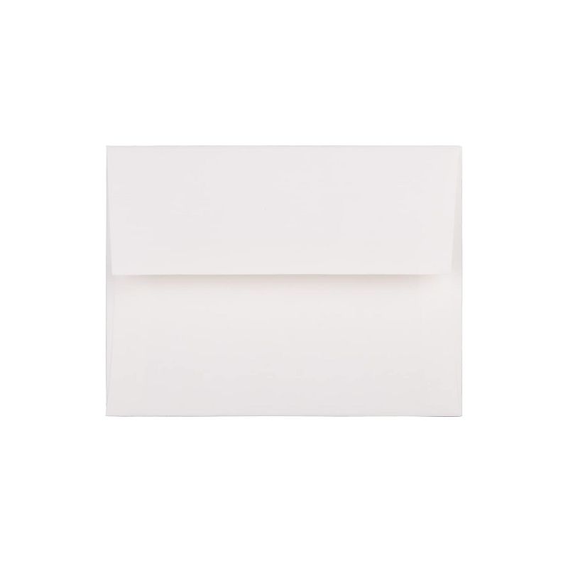 JAM Paper A2 Strathmore Invitation Envelopes 4.375 x 5.75 Bright White Linen 66670I, 1 of 5