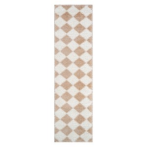 World Rug Gallery Diamond Wave Shag Rug – Cozy Feel for Living Room, Bedroom, or Entryway – Anthracite Dark Gray – Medium Pile - 1 of 4