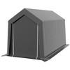 Outsunny 7' x 12' Outdoor Shed, Waterproof and Heavy Duty Portable Shed for Bike, Motorcycle Garden Tools - 4 of 4