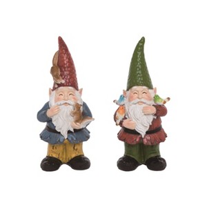 Transpac Resin Gnome with Friends Figurine Set of 2 Multicolored Decorative Tabletop Objects for Home Decor - 1 of 1