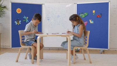 Natural Light Wood Bentwood Kids Dining Chairs, 2-Pack