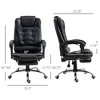 PAGED Ergonomic Office Chair PU Leather Computer Chair with Retractable Footrest, Lumbar Support, Padded Headrest and Armrest for Office - 2 of 4