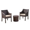 Christopher Knight Home Edenborn Outdoor Wicker 3 Piece Chat Set with Cushion - 2 of 4