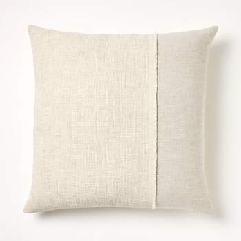 Oversized Pieced Square Throw Pillow Cream/Neutral - Threshold™ designed with Studio McGee