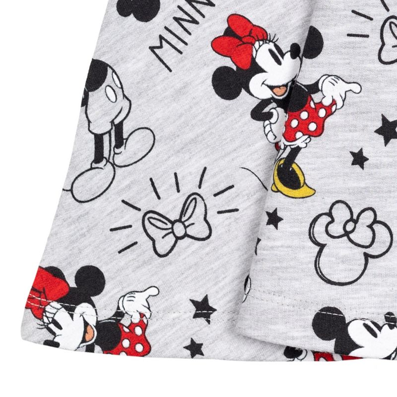 Disney Minnie Mouse Mickey Mouse Short Sleeve Dress Scrunchy Set Gray , 5 of 8