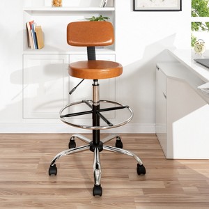 Home Imports Emporium Adjustable Height Drafting Chair,  Rolling Wheels, Adjustable Height, Backrest, Office Stool - 1 of 4