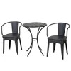 3 Piece Outdoor Patio Bistro Dining Set With Round Table & 2 Dining Chairs, Outdoor Patio Furniture Set, Outdoor Table Chair Set - 4 of 4