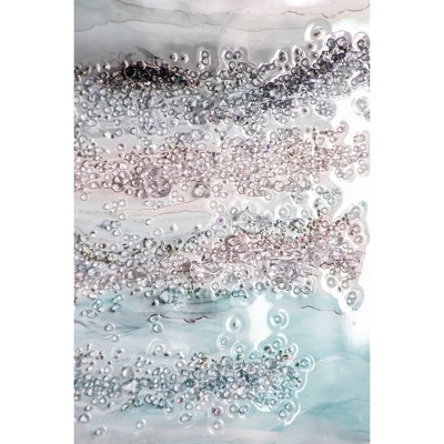 Aurora Crystal Mirror Framed Wall Art - Set Of 2 -  23.5" X 31.5" - Blue/White/Beige (Set of 2)