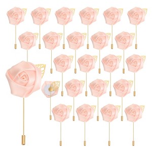 Unique Bargains Realistic Rose Boutonnieres Flower Pins for Wedding Ceremony 24 Pcs - 1 of 4
