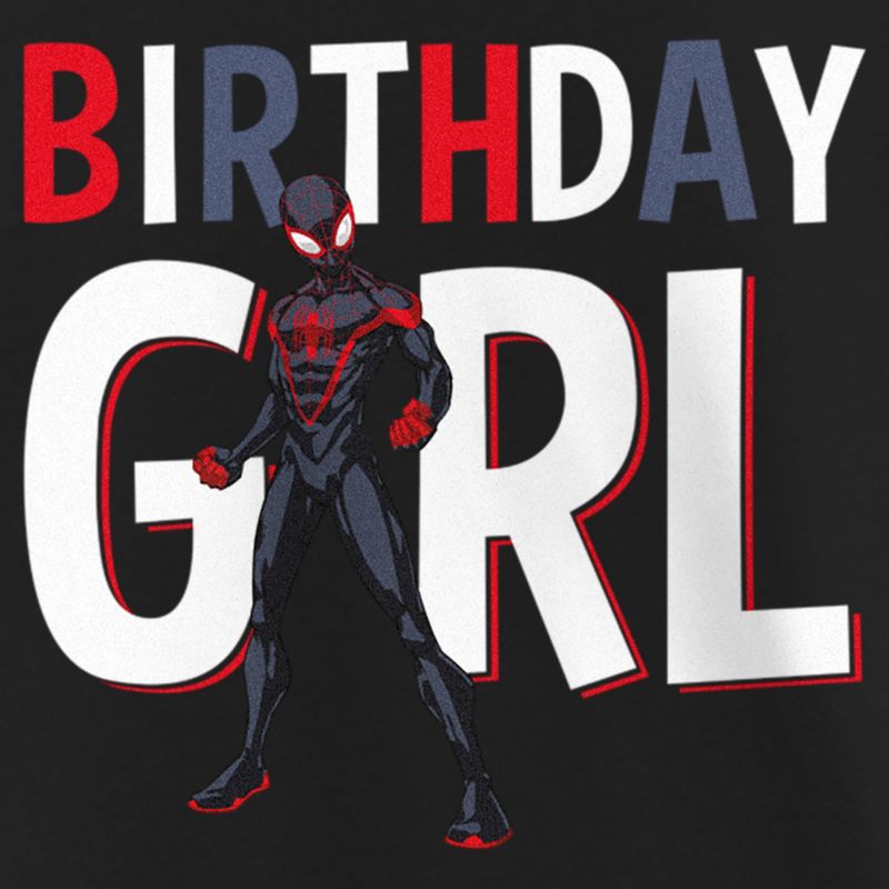 Girl's Marvel Birthday Girl T-Shirt, 2 of 5