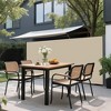 Vynxaria 118" x 63" Retractable Side Privacy Canopy - Dark Grey Outdoor Screen - 3 of 4