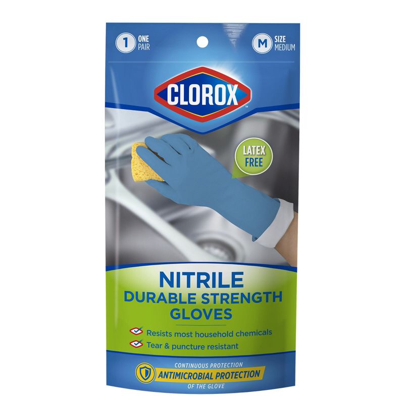 Clorox Nitrile Durable Strength Gloves - Medium - 2ct, 1 of 7