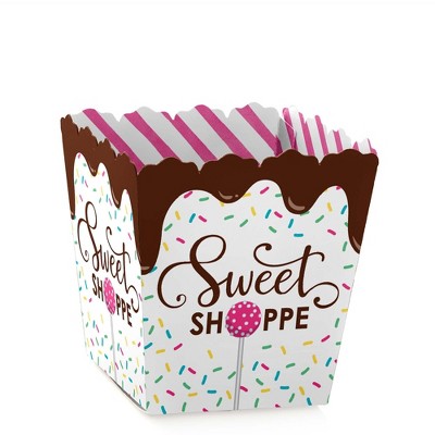 Big Dot of Happiness Sweet Shoppe - Party Mini Favor Boxes - Candy and Bakery Birthday Party or Baby Shower Treat Candy Boxes - Set of 12