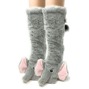 Oooh Yeah! Womens Slipper Socks (My Elephant) - 1 of 3