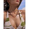 Red Agate Stone Choker Necklace, Adjustable Link Chains,  - HTUTWOO™ Natural Stone Beaded Necklaces, Vintage Jewelry - 4 of 4