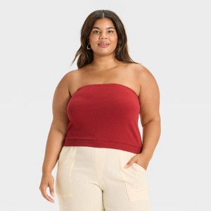 Women's Leisure Studio French Terry Tube Top - Universal Thread™ - 1 of 3