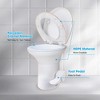 Yescom RV Camper Toilet Gravity Flush Enamel Elongated 20" High w/ Bidet Spray Caravan Enamel Toilet with Sprayer - 4 of 4