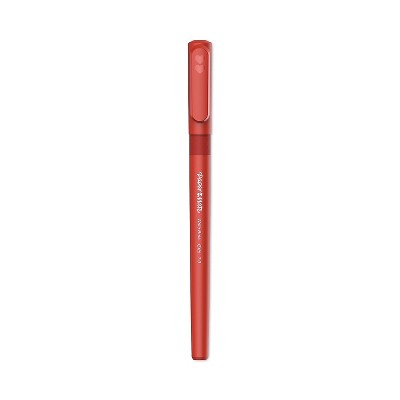 Paper Mart Paper Mate Write Bros. Grip Ballpoint Pen Stick Medium 1 mm Red Ink Red Barrel Dozen