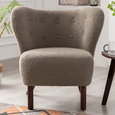 Modern Accent Chair Lambskin Wingback Tufted Side Chair With Solid Wood   GUEST A5e4f952 C304 4381 Bd6f Fb28faf29e6d